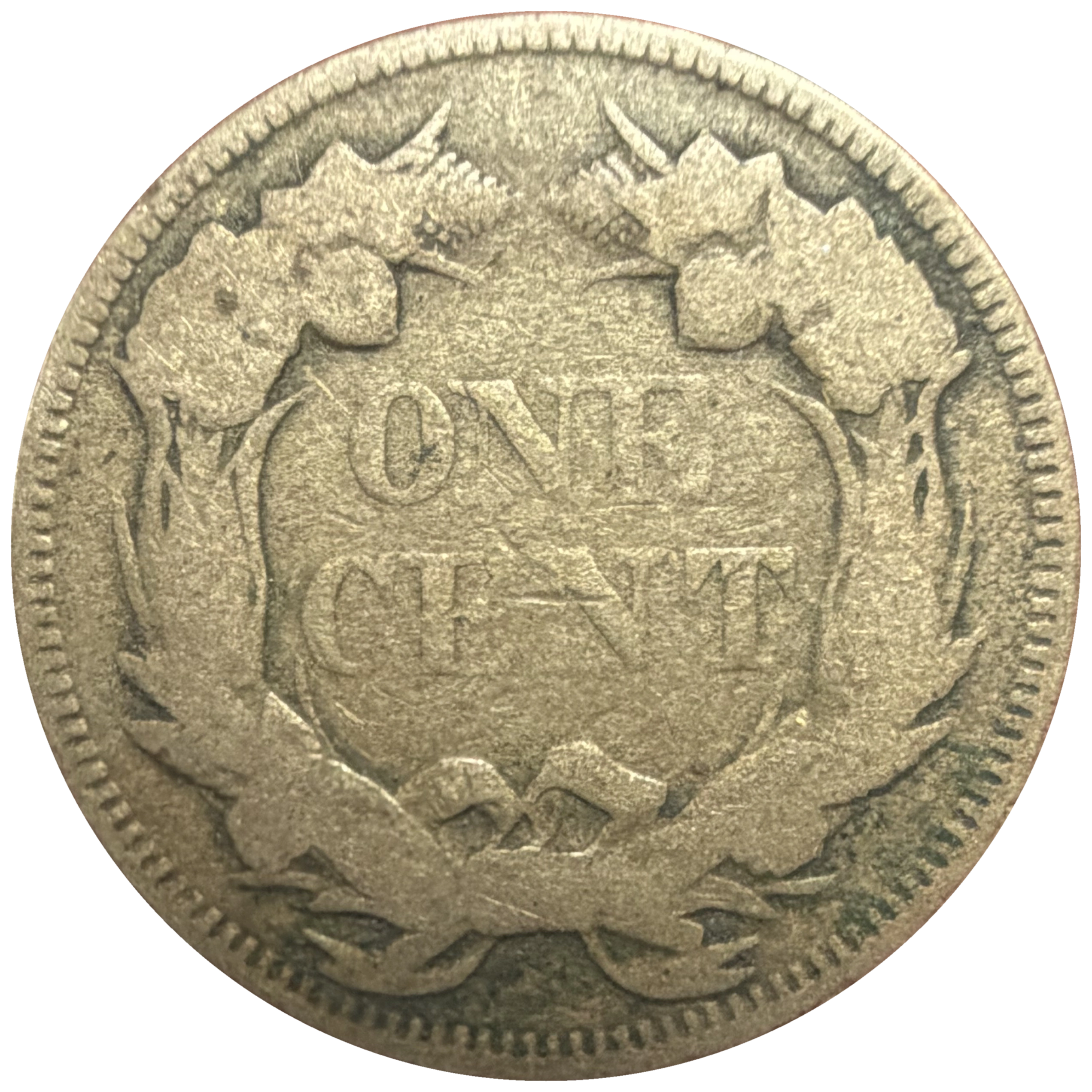 1857 Flying Eagle reverse