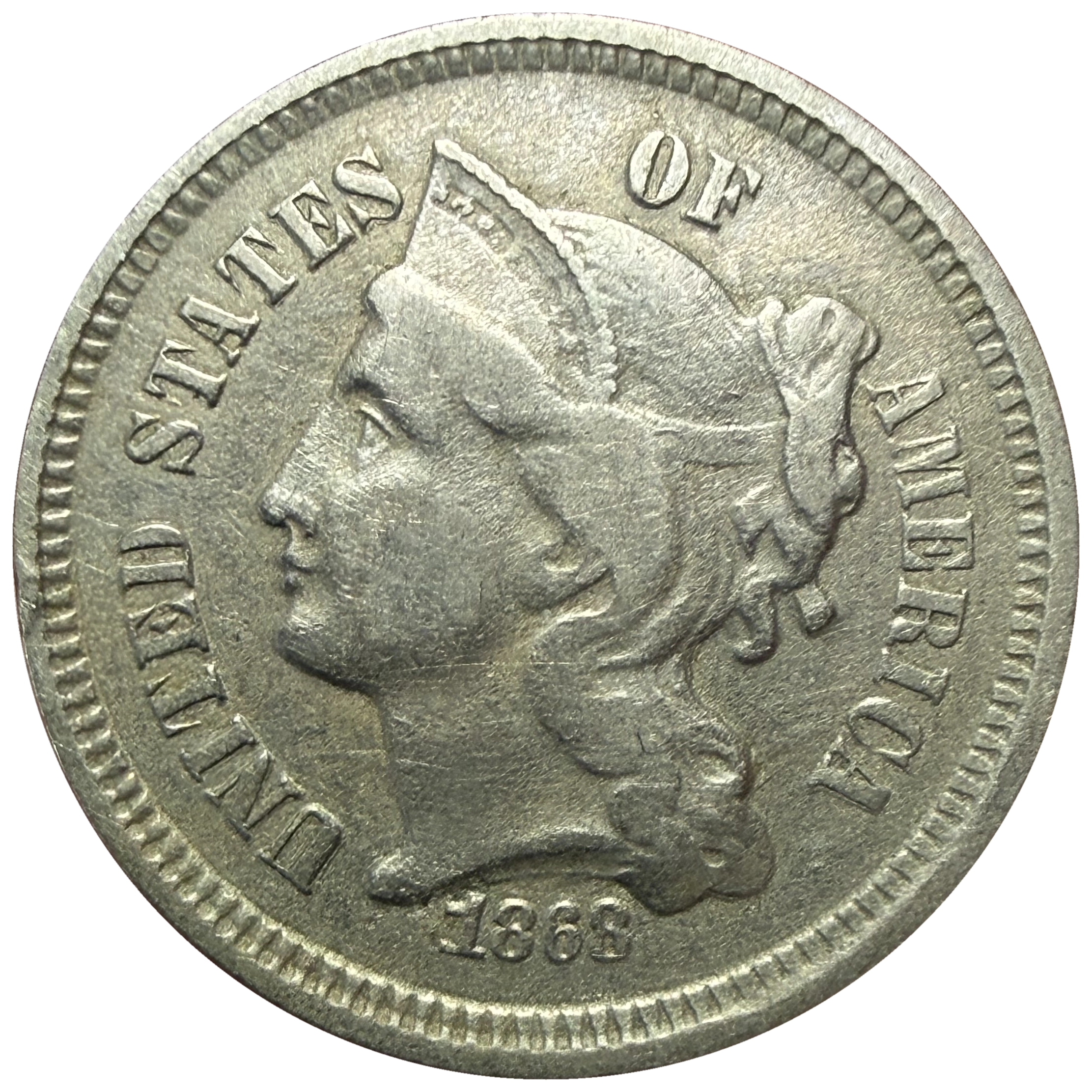1868 obverse